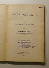 CG 3877 L863(4) : Anti-Haeckel
 (1900)