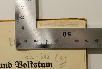 BH 2200 K58 : Kirche und Volkstum (1928);- (Boldt, Erich), Von Hand: Autogramm, Name; 'Erich Boldt [durchgestrichen]
'. 