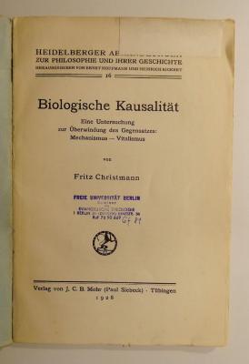 CC 6300 C555 : Biologische Kausalität (1928)