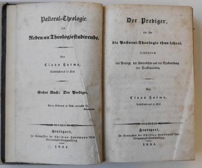 GB M 1978 : Pastoral-Theologie in Reden an Theologiestudirende. Erstes Buch: Der Prediger. (1834)