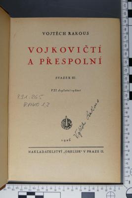 891.865 RAKO 1,3 : Vojkovičtí a přespolní (1926)