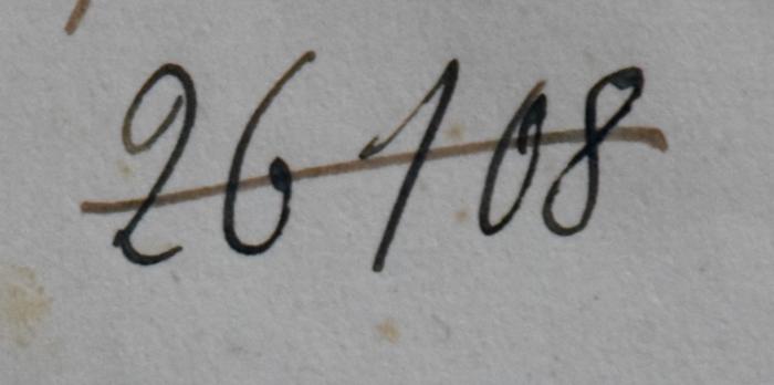 - (NSDAP-Gauarchiv und -museum Südhannover-Braunschweig), Von Hand: Signatur; '26108'. 