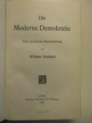 Ba 410 : Die moderne Demokratie : eine polititische Beschreibung (1912)
