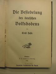 Gb 922 : Die Besiedelung des deutschen Volksbodens (1905)
