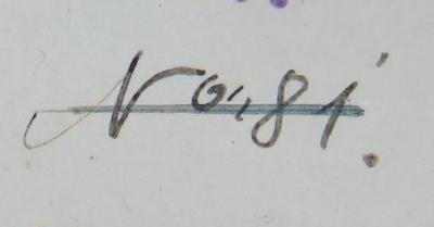 - (Deutscher Bankbeamten-Verein e.V., Zweigverein Hildesheim), Von Hand: Nummer; 'N° 81.'. 