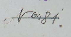 - (Deutscher Bankbeamten-Verein e.V., Zweigverein Hildesheim), Von Hand: Nummer; 'N° 81.'. 
