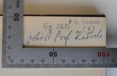 - (Knevels, Wilhelm), Von Hand: Name; 'Gehört Prof. Knevels'. 