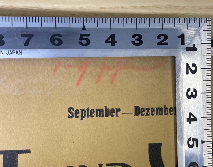 - (unbekannt), Von Hand: Notiz, Nummer; '1-9 fehlen [?]'. 