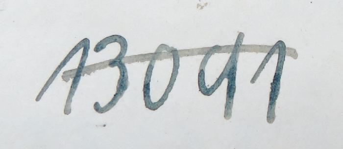 - (NSDAP-Gauarchiv und -museum Südhannover-Braunschweig), Von Hand: Signatur; '13091'. 