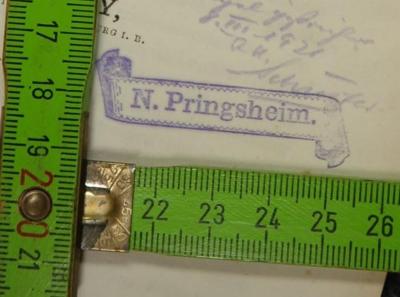 Stempel - Titelblatt mit Maße