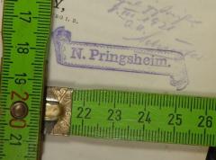 Stempel - Titelblatt mit Maße