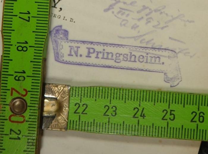 Stempel - Titelblatt mit Maße