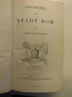 Gf 627-3 : Von der Rückverlegung des H. Stuhls bis zur Gegenwart. 1. Abtheilung, Die Restauration (1868)