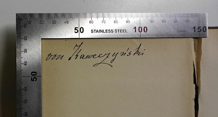 GL 9951 R314 R4-1 und -2 : Friederike Gräfin von Reden, geboren Freiin Riedesel zu Eisenbach. 1 und 2 (1888);- (von Kawczynski), Von Hand: Autogramm, Name; 'von Kaweczynski'. 