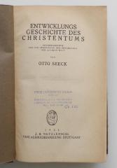 BO 2050 S451 : Entwicklungsgeschichte des Christentums (1921)