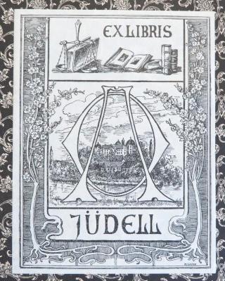 - (Jüdell, Anna (geb. Mendel);Lüchow, Minna), Etikett: Exlibris, Name; 'EX LIBRIS AO JÜDELL'. 