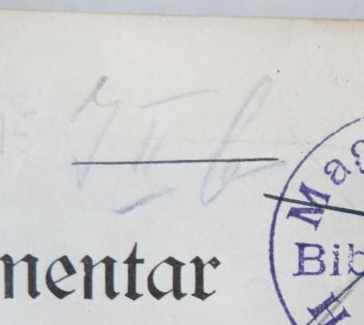 - (Hannover. Magistrat. Bibliothek), Von Hand: Nummer; 'J II b'. 