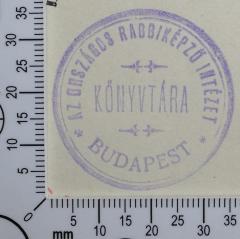 - (Landesrabbinerschule Franz Joseph in Budapest, Bibliothek), Stempel: Exlibris; 'Az Országos Rabbiképző Intézet Budapest Könyvtára'.  (Prototyp)