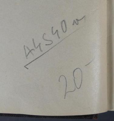- (Antiquariat "Kniha A 4"), Von Hand: Buchhändler; 'A4S40 [?] / 20,-'. 