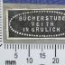 - (Bücherstube Veith (Gerhard Veith)), Etikett: Buchhändler; 'Bücherstube Veith in Grulich'.  (Prototyp)