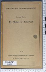933.5 (747) RADT : Die Juden in New York (1937)