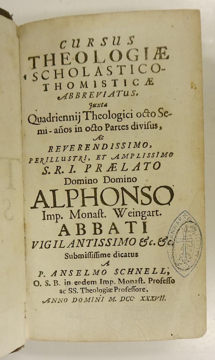 GB M 2025 : Cursus Theologiæ Scholastico-Thomisticæ Abbreviatus. 1 und 2 (1737)
