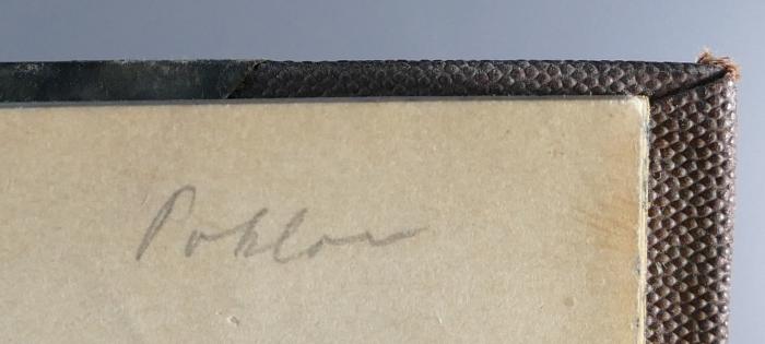 - (unbekannt), Von Hand: ; 'Po[hlov?]'. 