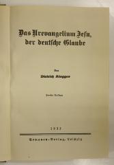 GB M 1949 : Das Urevangelium Jesu, der deutsche Glaube (1933)