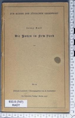 933.5 (747) RADT : Die Juden in New York (1937)