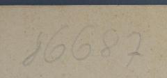 - (Zentralstelle für Jüdische Auswanderung in Prag, Treuhandstelle;Ältestenrat der Juden in Prag;Jüdisches Zentralmuseum in Prag), Von Hand: Inventar-/ Zugangsnummer; '86687'. 