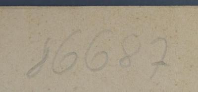 - (Zentralstelle für Jüdische Auswanderung in Prag, Treuhandstelle;Ältestenrat der Juden in Prag;Jüdisches Zentralmuseum in Prag), Von Hand: Inventar-/ Zugangsnummer; '86687'. 