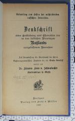 933.5 (477) SCHW : Denkschrift über Entstehung und Charakter der in den südlichen Provinzen Rußlands vorgefallenen Unruhen / auf Veranlassung Sr. Durchlaucht d. Herrn Regierungscommissärs Senators etc. etc. Grafen Kutaisoff (1882)