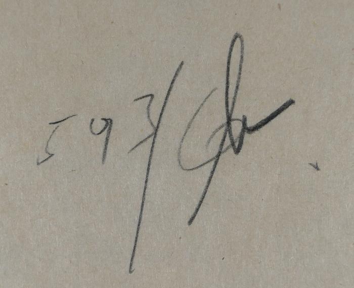 -, Von Hand: Nummer; '593/6 b'
