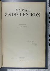 922.967 MAGY : Magyar zsidó lexikon (1929 [ersch. 1930])
