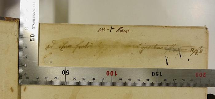 Rara M 521 : Ethica Supernaturalis Salisburgensis Sive Cursus Theologiæ Moralis (1718);-, Von Hand: Exlibris; 'ad usum Frat...'