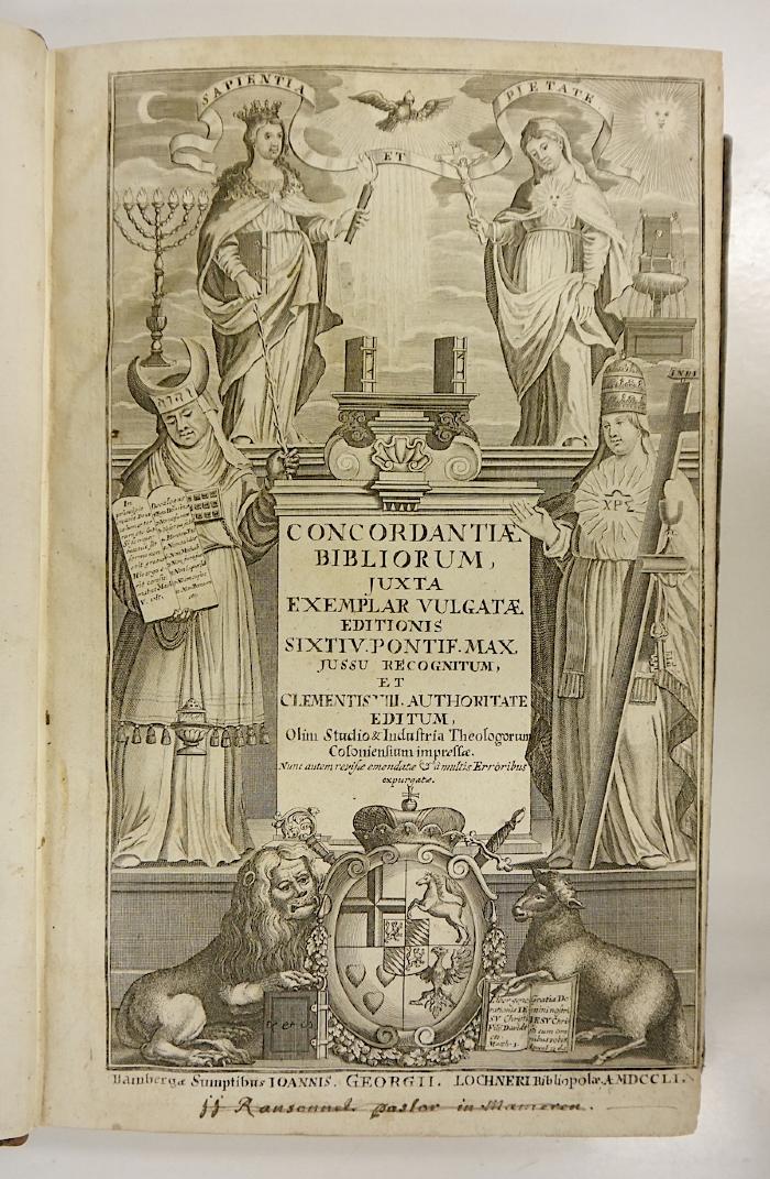 Rara M 520 : Concordantiæ Bibliorum (1751)