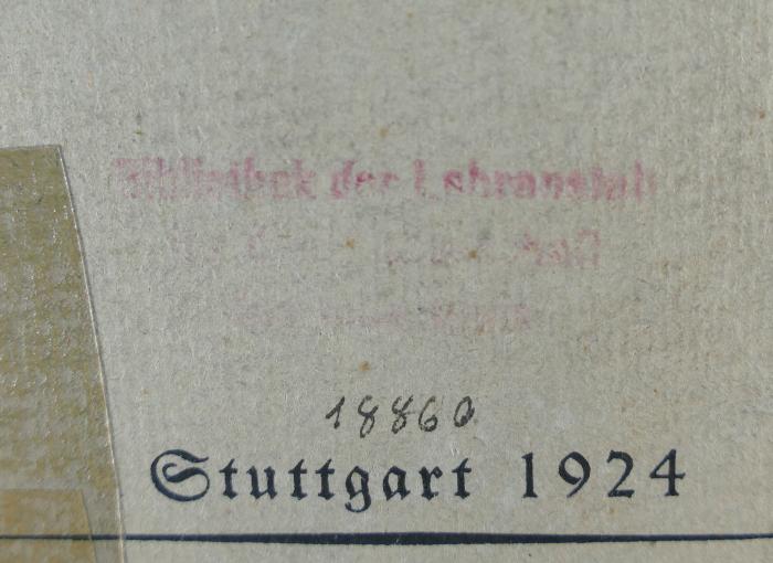 - (Hochschule für die Wissenschaft des Judentums), Von Hand: Inventar-/ Zugangsnummer; '18860'. 