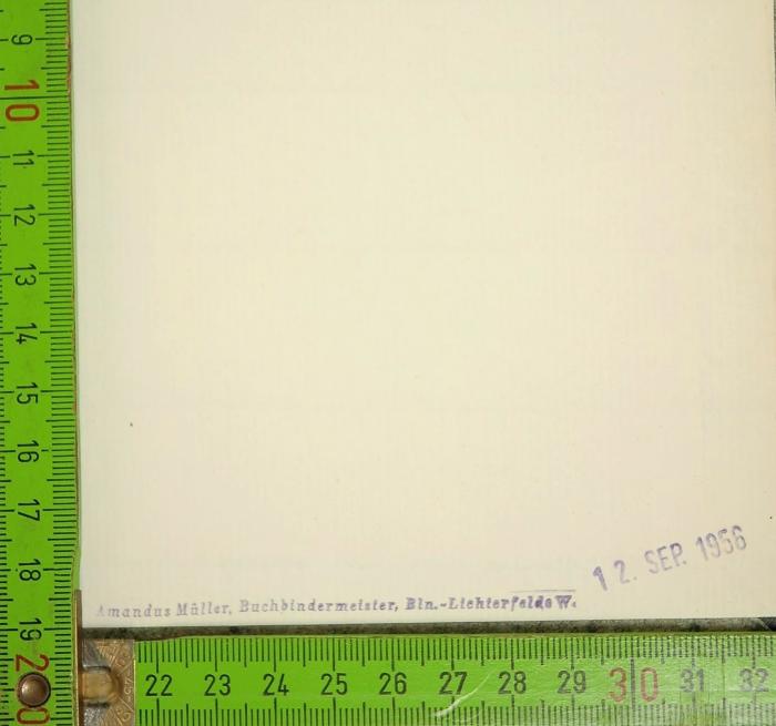 - (Müller, Amandus (Buchbinder)), Stempel: ; '12.SEP.1956'. 