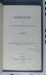 933.5 (436) WOLF  : Judentaufen in Österreich (1863)