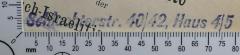 - (Cohen, Leon Daniel;Nordheim-Stift), Stempel: Ortsangabe; 'Schlachterstr. 40/42, Haus 4/5'.  (Prototyp)