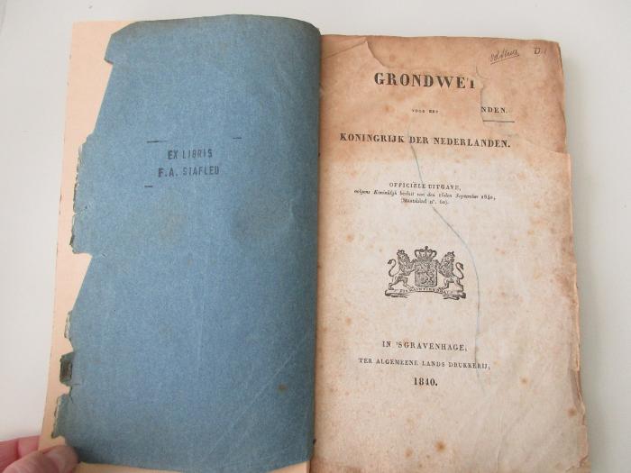 noch nicht vergeben : Grondwet voor het Koningrijk der Nederlanden
 (1840)