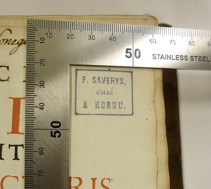 F. Saverys, curé a Hornu.