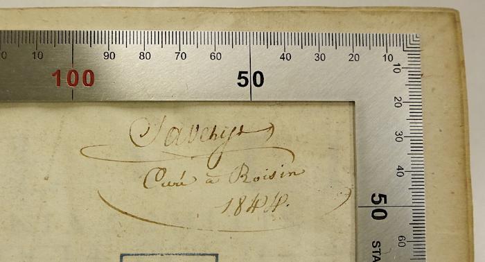 Savchy… Curé a Roisin 1844.[?]