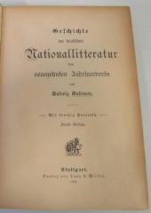 9/754 : Geschichte der deutschen Nationalliteratur des neunzehnten Jahrhunderts. (1887)