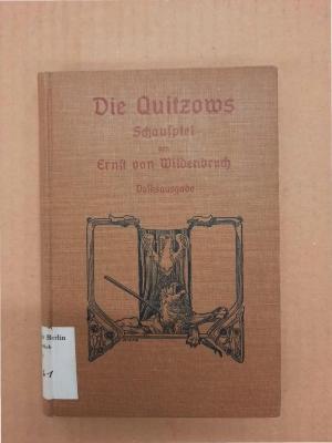 5961 : Die Quitzows: Schauspiel in 4 Akten (1914)