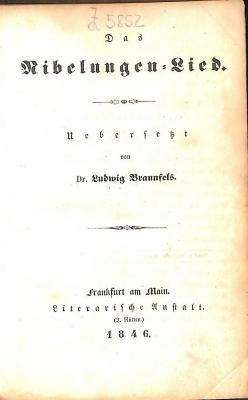 Z 5852 : Das Nibelungen Lied. (1846)