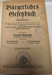 9/1640 : Bürgerliches Gesetzbuch. (1923)