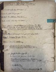 - (Grau, [?]), Von Hand: Notiz, Name; '[Bibliografische Angaben verschiedener deutscher und hebräischer Buchtitel: Titel/Autor/Ort/Jahr]'. 