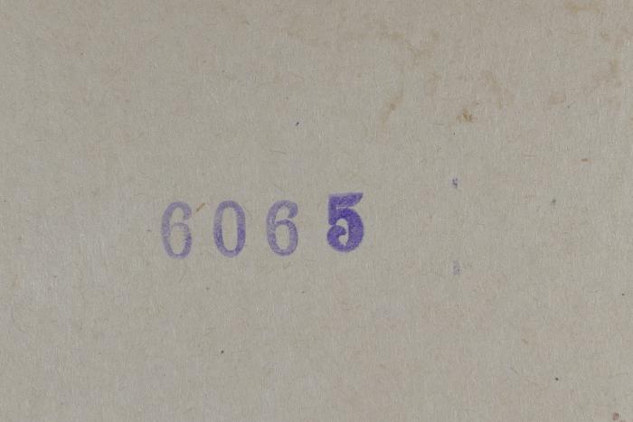 -, Stempel: Nummer; '6065'