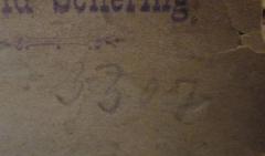- (Schering, Arnold), Von Hand: Nummer; '3307'. 